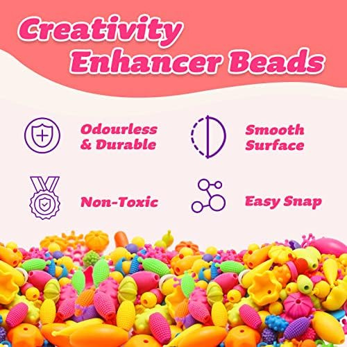 Arthopt Snap Pop Beads 700pcs Diy Jewelry Making Kit Para Ni