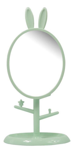 Espelho De Mesa Com Porta Joias Orelha Coelho