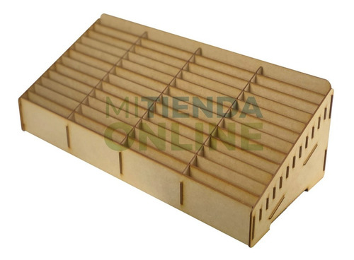 Imagen 4 de 4 de Caja Comandero Organizador Mdf Con 48 Espacios