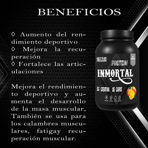 Dúo Peptonas Athena + Creatina Inmortal 90 Cap/1kg 200 Serv. Sin Sabor - Mango