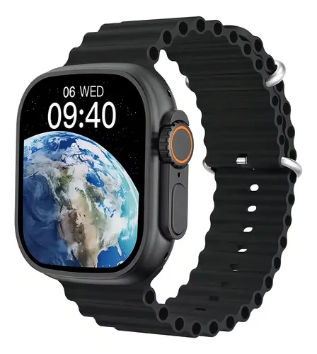 Smartwatch Bazik Prime T800 De Titânio Com Gps E 44 Mm Cinza-escuro Mesh Preto