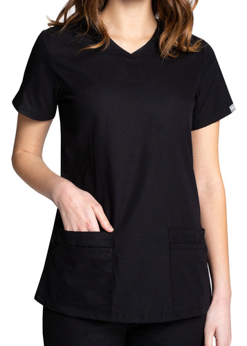 Polera Mujer Scorpi Basics -negro- Uniformes Clínicos