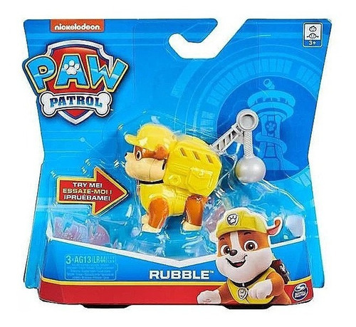 Paw Patrol Muñeco Rubble Articulado Frases - Spin Master