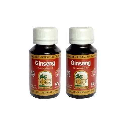 2 X Tintura Madre 49: Ginseng Hierbas Del Oasis - Fw