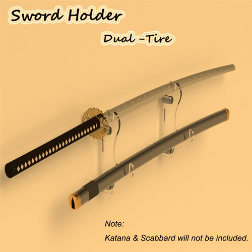 Espada De Montaje En Pared Sólido Soporte De Espada Samurai