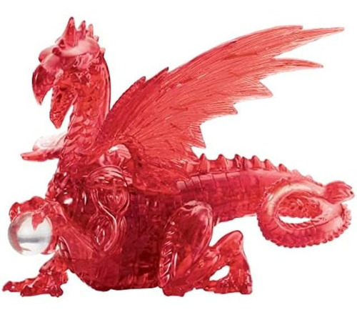 Dragon (rojo) - Rompecabezas De Cristal 3d Original De Lujo