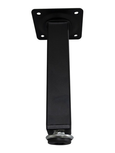 Kit 6 Pé Quadrado Para Móveis Cama Sofá Com Regulagem 15cm Cor Preto