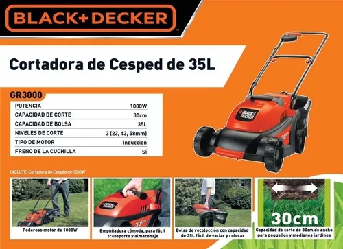 Podadora Eléctrica 1000 W Black&Decker Gr3000-B3