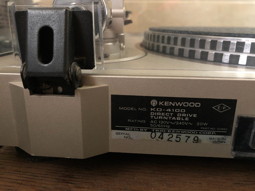 Bandeja Giradiscos Direct Drive Automática Kenwood Kd-4100 Gris (Usado)