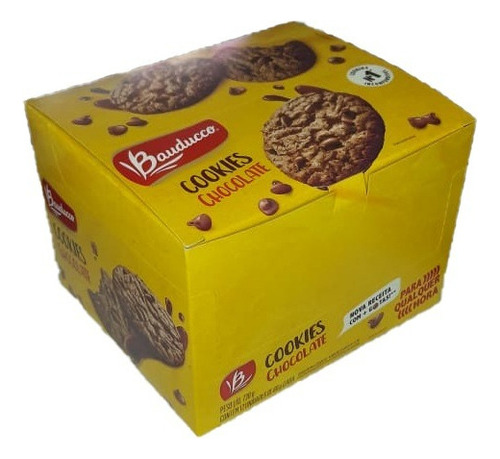 Caixa De Biscoitos Cookies Chocolate Bauducco 12und Com 60g