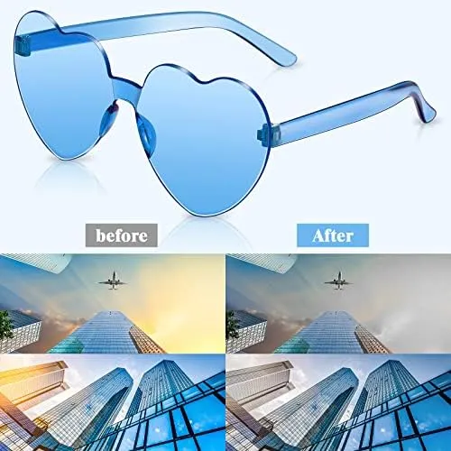 48 Pares De Gafas De Sol De Corazón Gafas Sin Marco En Forma