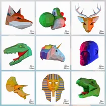 Comprar 5 Máscaras Papercraft 3d (plantillas Pdf)