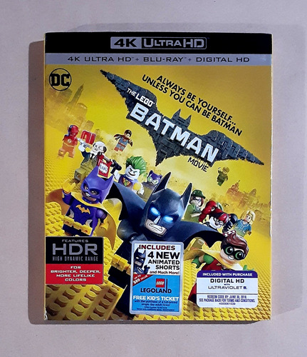 Lego Batman La Película - 4k Ultra Hd + Blu-ray Original