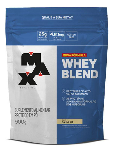 Whey Protein Blend Nova Fórmula 900g Sabor Baunilha