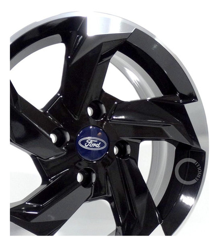 Jogo Rodas Aro15 Ford Ka Fiesta Ecosport Esportivas K60 15 Cor 4x108 Preta Diamantada