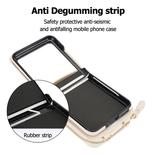 Funda Plegable Con Cremallera Para Motorola Razr 40 Ultra
