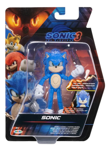 Figura Sonic 3 La Pelicula The Hedgehog Sonic Con Luz