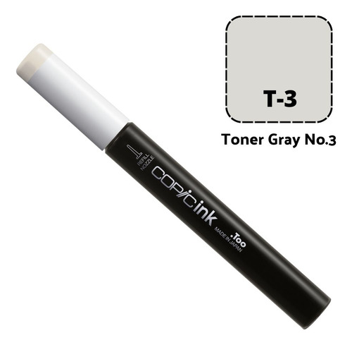 Refil Copic Ink Para Sketch Ciao Classic Ou Wide Cores T 1un Cor T3 Toner Gray 3