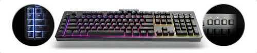 Teclado Gamer Evga Z12 Rgb Negro Membrana Usb Qwerty Negro