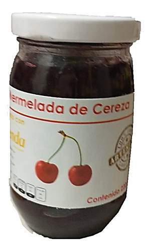 Mermelada De Cereza Natural Sin Azucar 220 Gramos