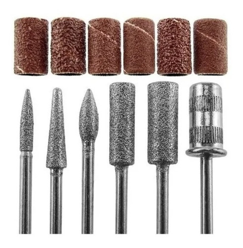 Imagen 2 de 5 de Torno Eléctrico Mini Uñas Manicura Pedicura + Kit Fresas