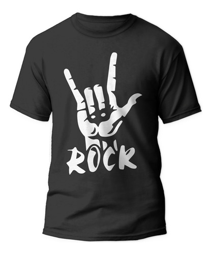 Polera Mano Del Rock Hombres Y Mujeres Rockeros Ters Textil