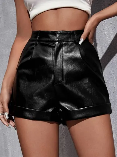 Short negro cuero new arrivals