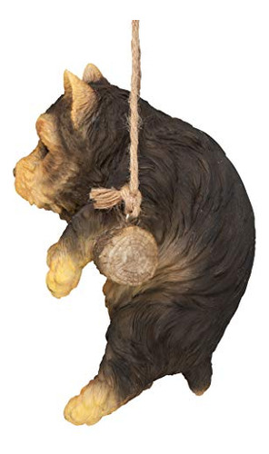 ~? Diseño Toscano Yorkie Cachorro En Una Percha Colgante Esc