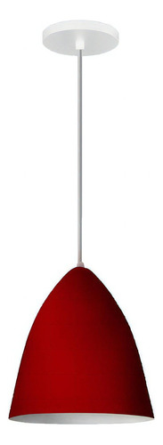 Lustre Pendente Vegas Vermelho Com Branco