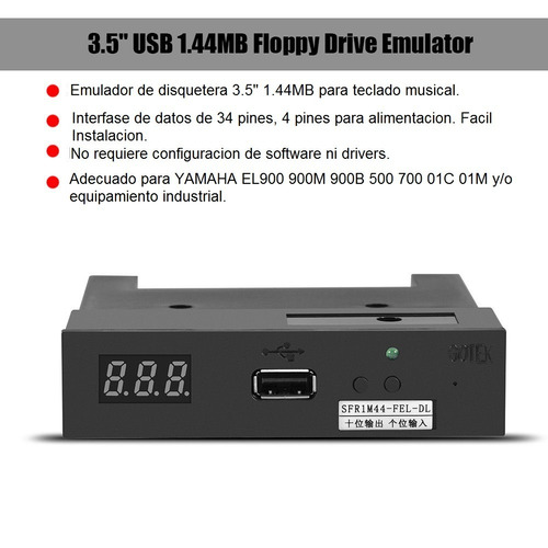 Emulador De Disketera 3.5  1.44mb Usb Sfr1m44-fel-dl