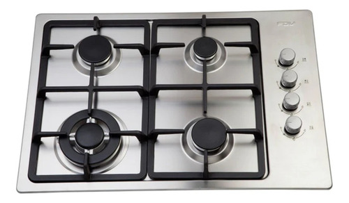 Encimera con alimentación a gas - FDV Design 4T GLP color gris - 4 hornallas