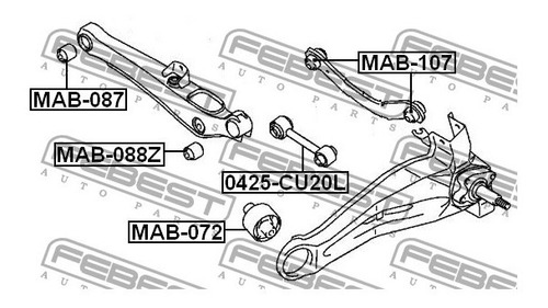 Imagen 5 de 8 de Buje Trasero Articulado Dodge Caliber Compass Febest Sp