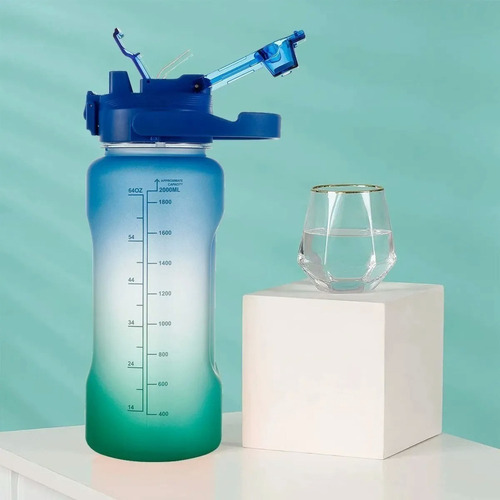 2200ml Botellas De Agua Deporte Por Mayor Con Escala Tempora