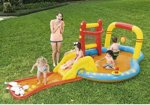 Imagen 3 de 9 de Bestway Pileta Centro De Juego Gigante C/tobogan Jeg 53068