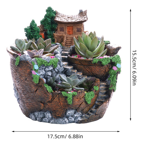 Maceta Con Forma De Flor Artificial Para Plantas Suculentas