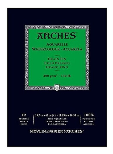 Arcos Acuarela Papel De Pista, De 140 Libras, Cold Press, 11