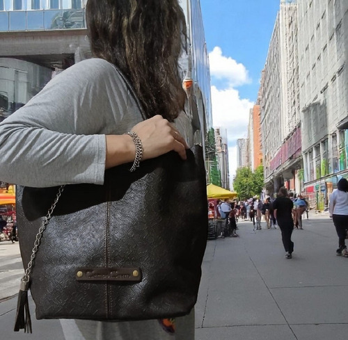 Cartera Tote Bag Cuero Vacuno Bolso Amplio Marrón Codigo 2 Marrón