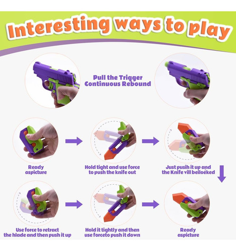 Juego De 10 Juguetes Para La Ansiedad, Con Pistola Y