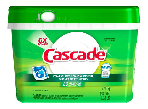 Cascade Original Detergente Lavavajillas Actionpac Tabs 60 U