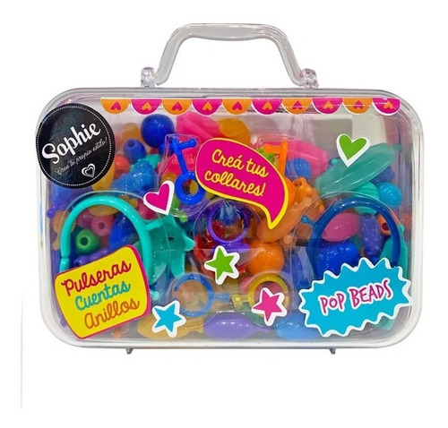 Valija Sophie Pop Beads Set De Bijou Crea Pulseras Encastre