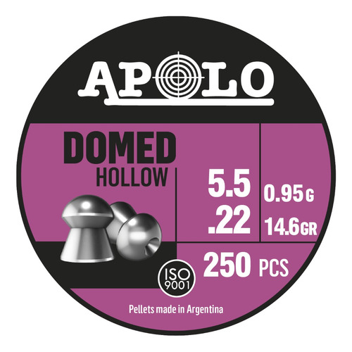 Balines Apolo Domed Hollow 5.5 Lata X 750 Aire Comprimido