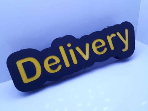 Placa Luminosa Delivery Mdf Led