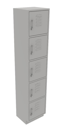 Locker Metálico 5 Puertas Mod. K53834180 Color Gris