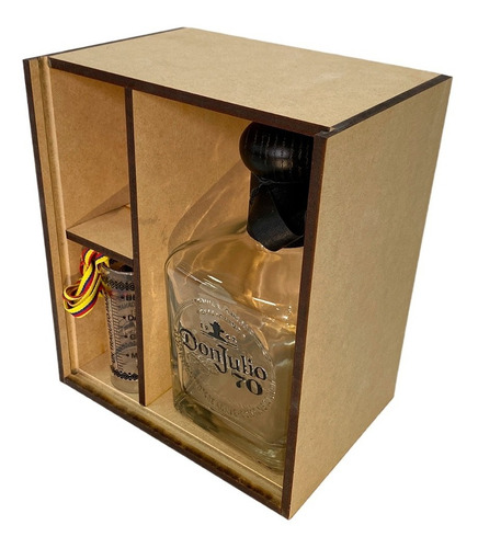 21caja Madera Mdf Para Tequila Mezcal Sin Botella