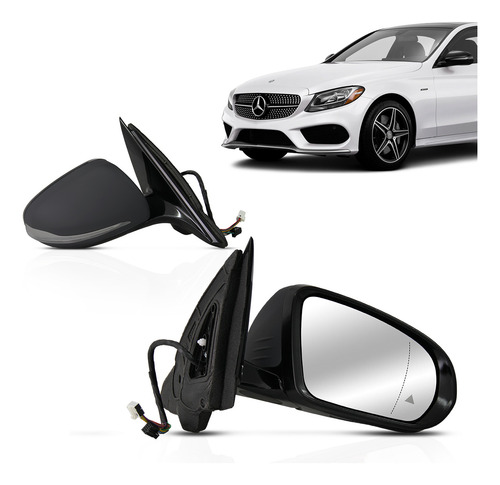 Par Retrovisor Classe E 19 20 21 22 23 Elétrico Pisca Luz