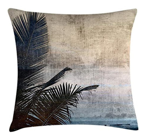 Ambesonne Hawaiian Throw Pillow Funda De Cojín, Hojas De Pal