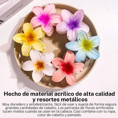 15×pinzas Para El Cabello Diseño Flor Hawaiana