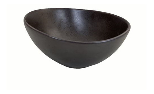 Bowl De Ceramica Irregular Dark Brown Linea Dakar 27 X 11 Cm