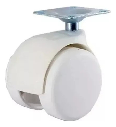 12x Rodinhas P/movéis , 40mm , Plástico Rodas Branco