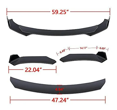 Aleron - Xotic Tech Front Bumper Lip Chin Spoiler Splitter D